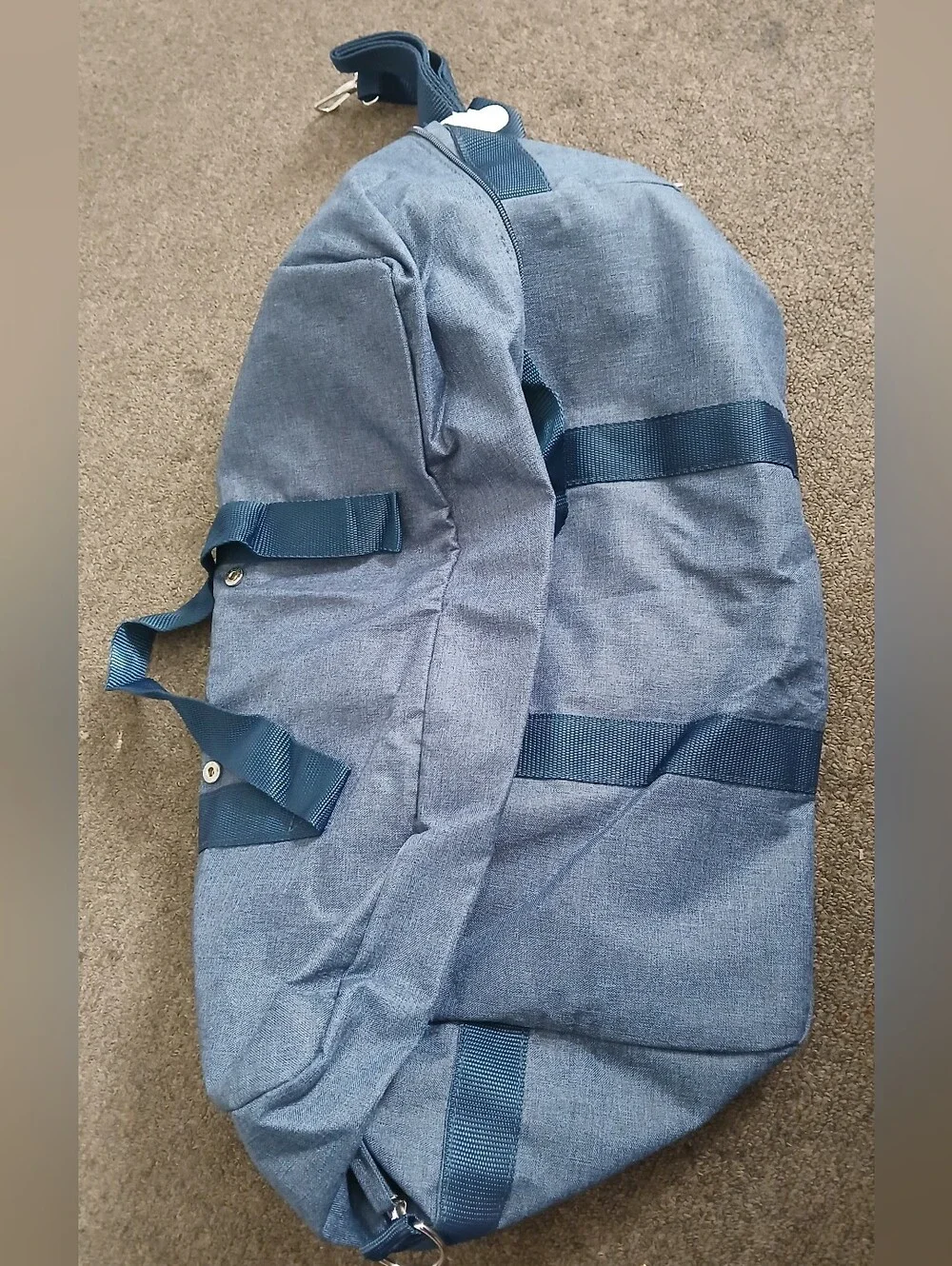 Blue Gray Men's Duffle Bag - Lightweight Travel Weekend Bag